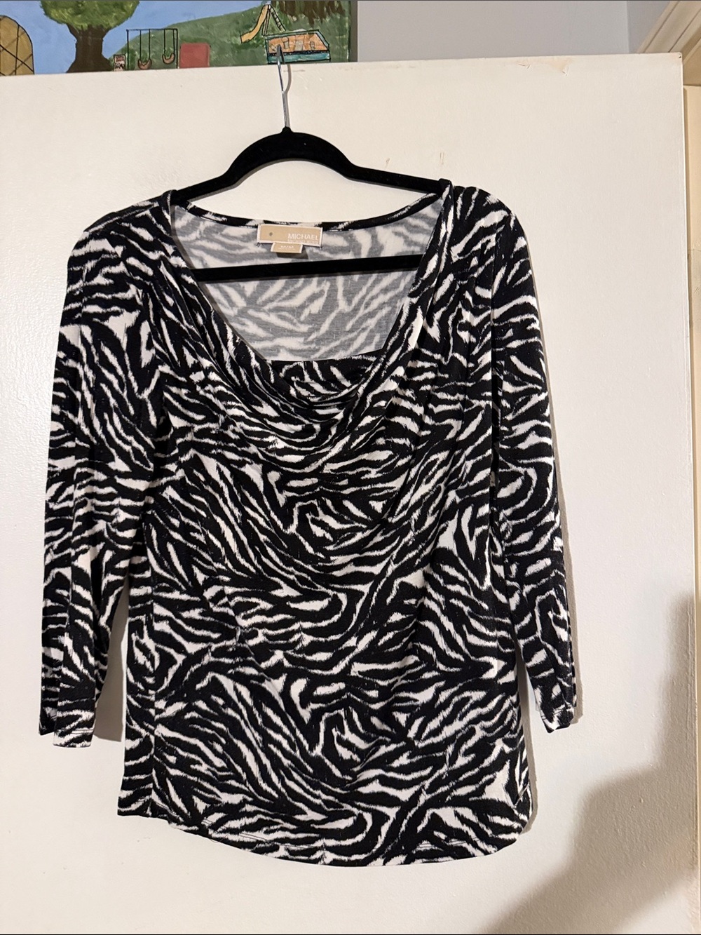 Michael Kors 3/4 sleeve drapey top